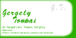 gergely tompai business card